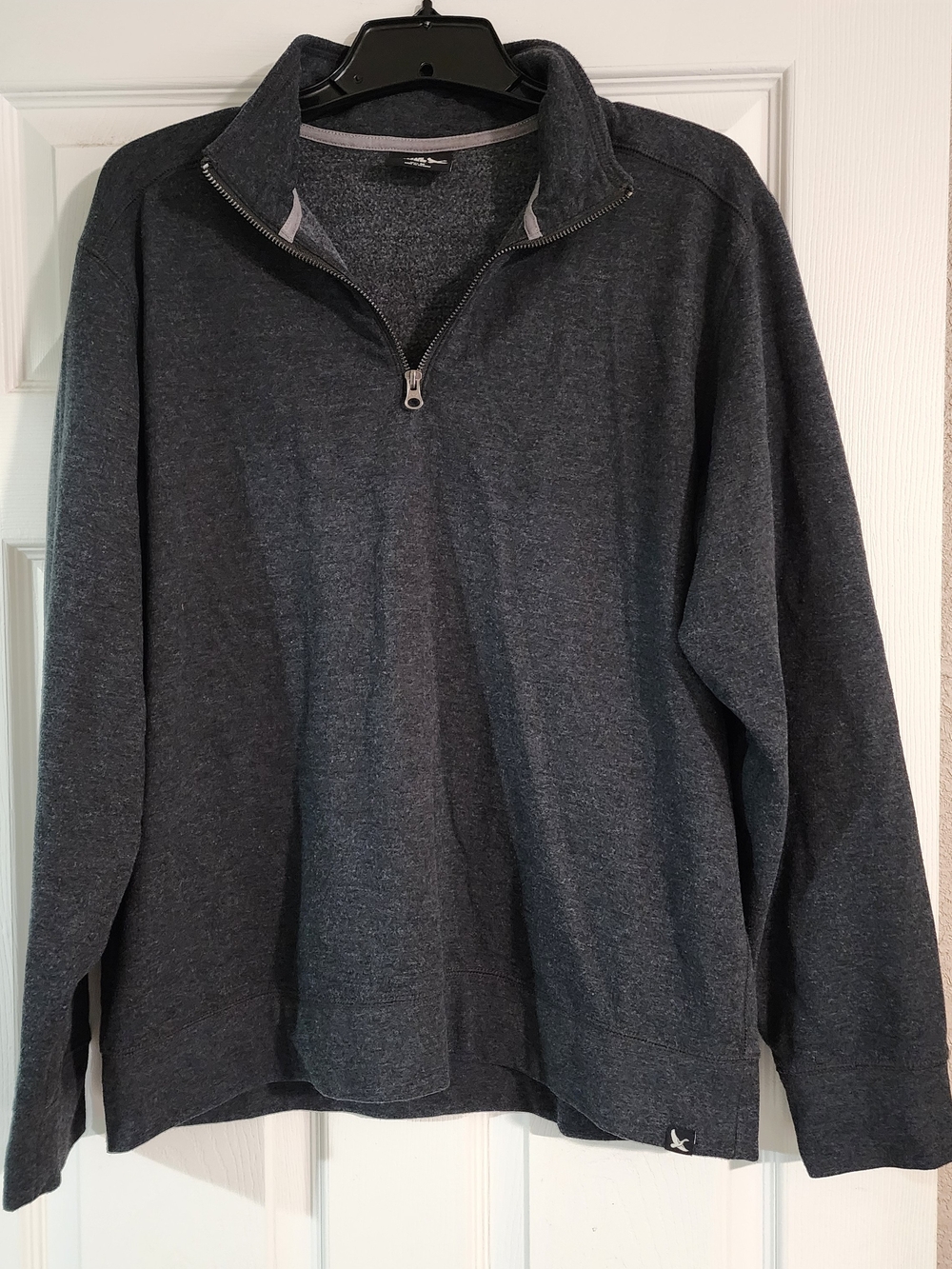 Eddie Bauer Men's Charcoal Quarter-Zip Pullover